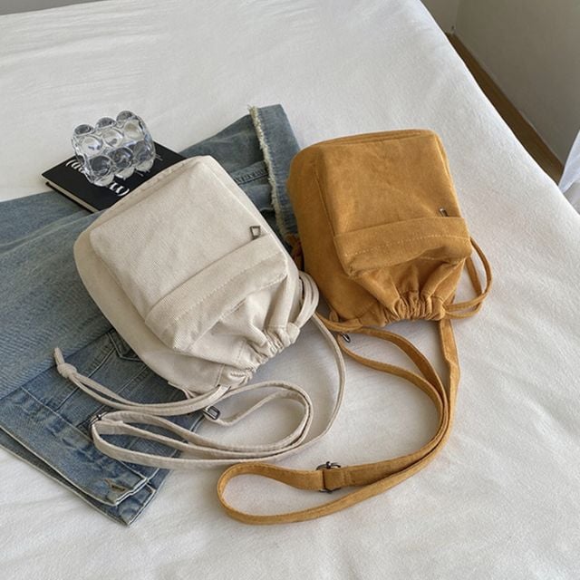 코듀로이 복조리 크로스백 숄더백 OSM-1007221