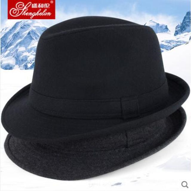 [해외] 남성 겨울용 중절모 벙거지모자 페도라 신사 모자