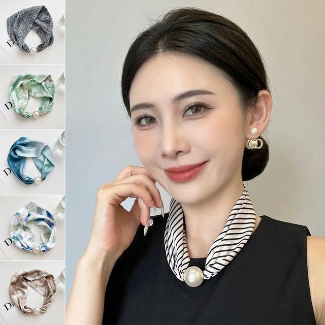 동글 진주 마그네틱 목걸이 스카프 EL-1007152