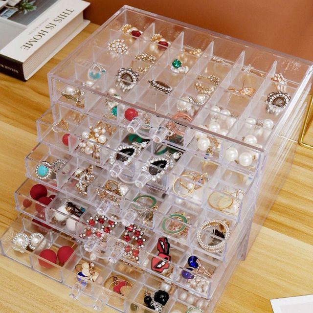 투명 글리터 네일 보관함 수납 케이스