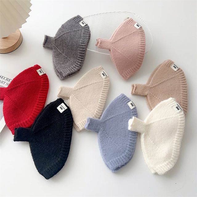 겨울 니트 반장갑 단색 커플 라이딩 따뜻한 여성장갑