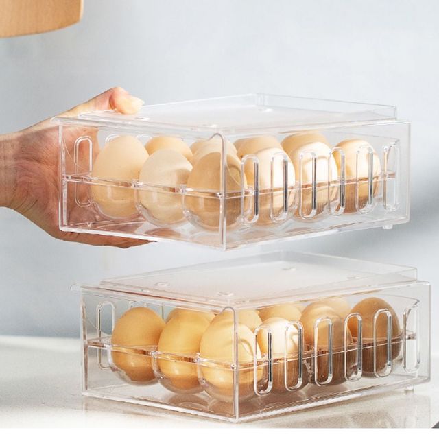 12구 서랍형 계란 보관 케이스 트레이 접이식 정리함