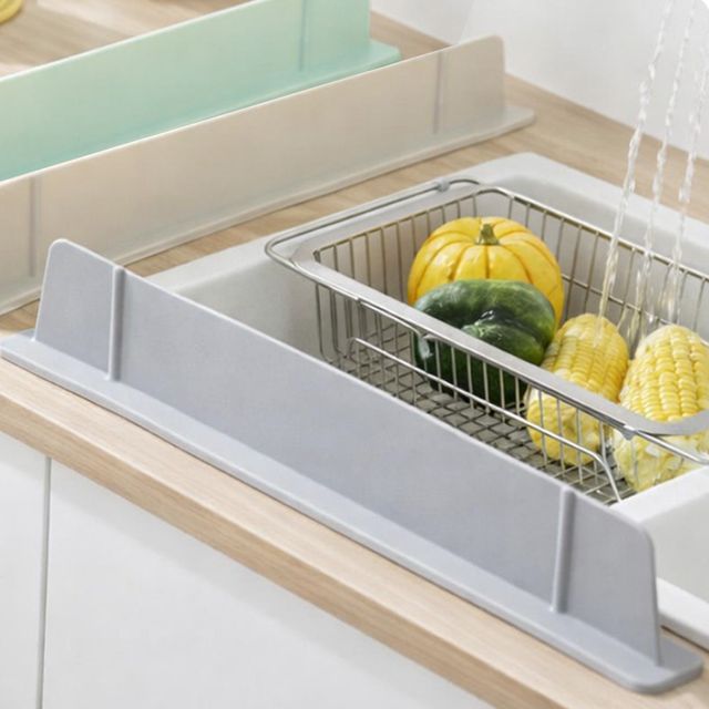 삼정355 실리콘 싱크대 물막이 일반형 흡착판 일자형 씽크물막이