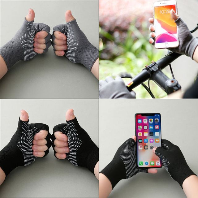 여름 스포츠 엠보싱 작업 자전거 등산 장갑 반장갑