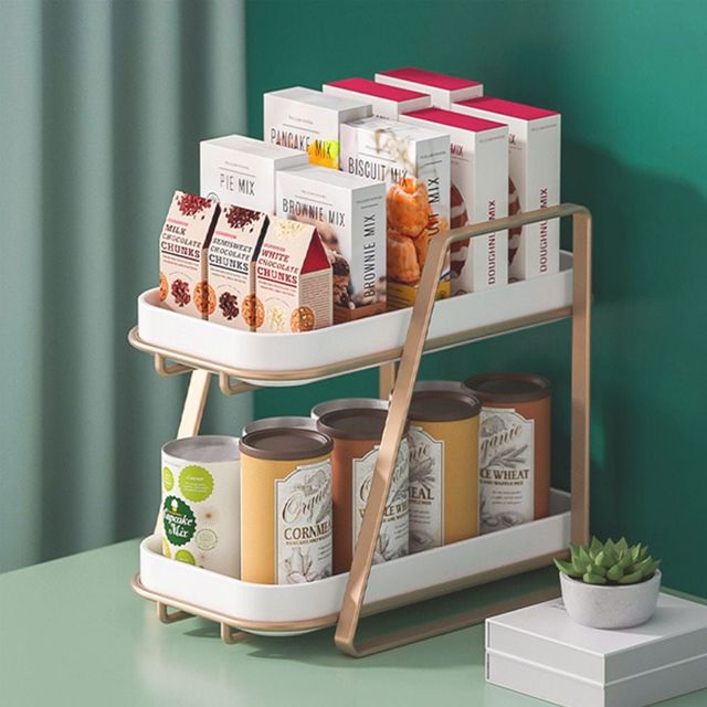 2단 주방 컵 정리대 양념통 수납 선반