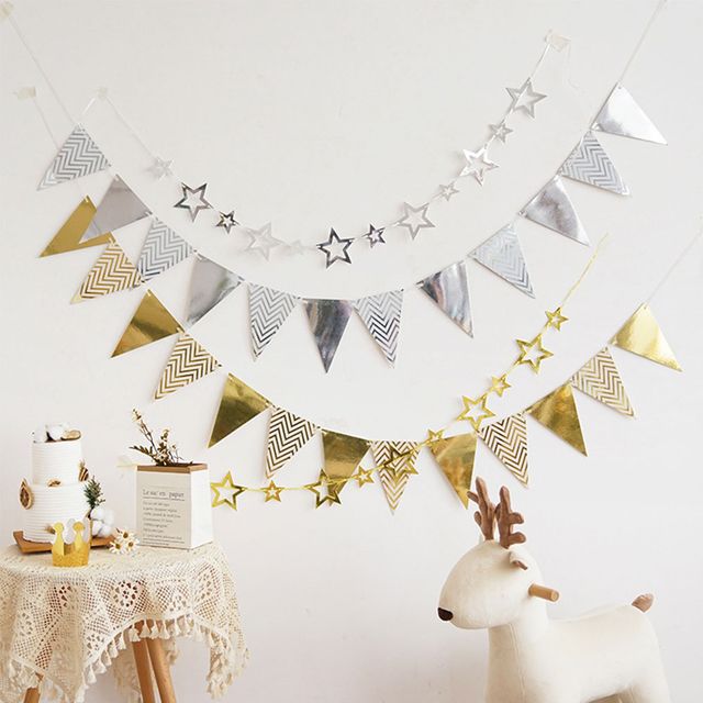 삼각 가랜드 장식 파티용품 4color LM-1005672