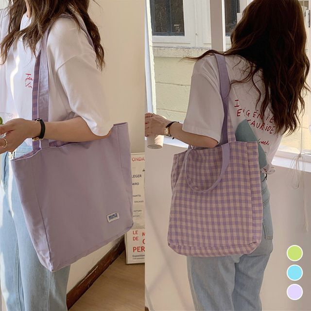 파스텔 양면 데일리 에코 숄더백 LM-0047