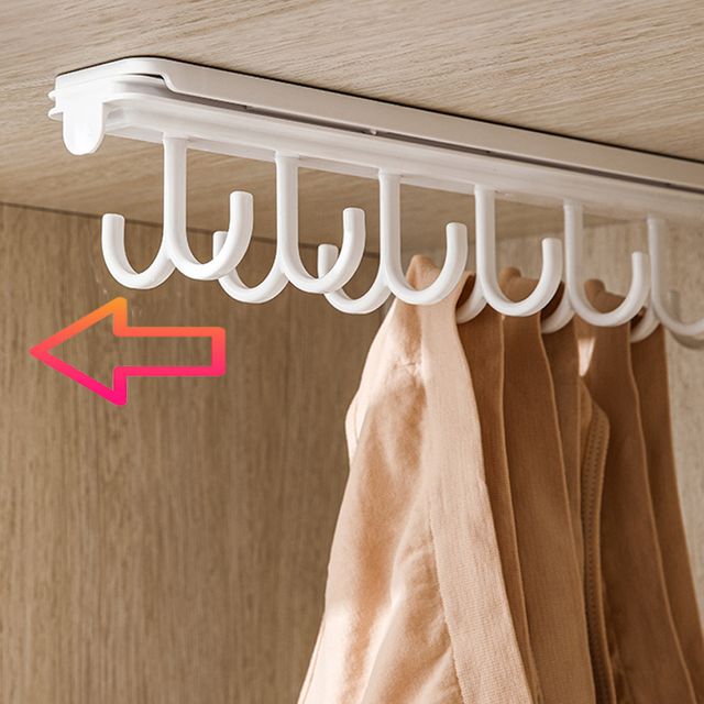 장만A763 더블7 후크 슬라이딩 속옷걸이 양말걸이 넥타이 모자 스카프걸이 소품걸이