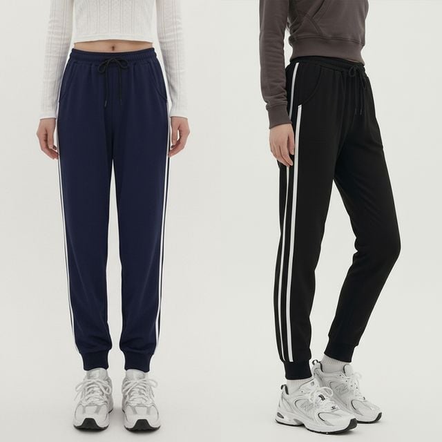 여성 썸머 쿨 투 라인 밴딩 스판 조거팬츠 JEB-1007400