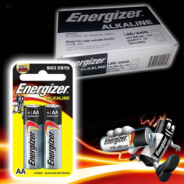 에너자이저알카라인 AA건전지 40P 박스 LR6 밧데리