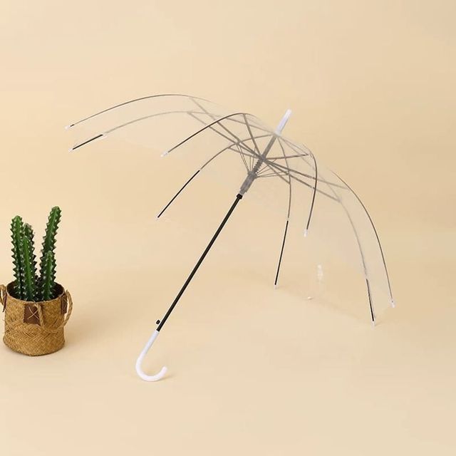 투명 자동 우산 가벼운 비닐 튼튼한 방수 우산