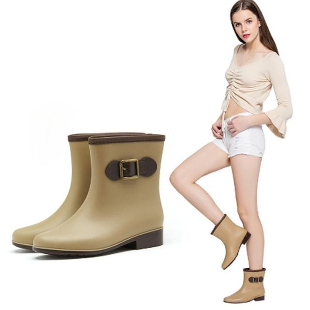 6컬러 여성장화 리본 벨티드 레인부츠 장마철 방수