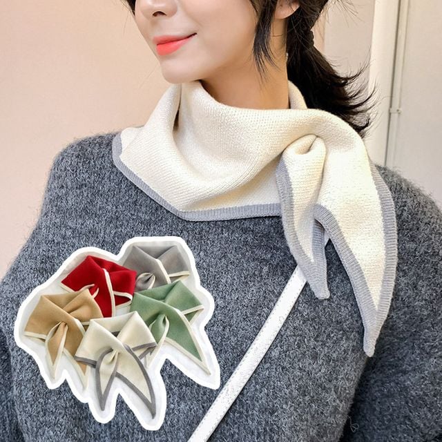 트라이앵글 니트 쁘띠 스카프 ELS-003