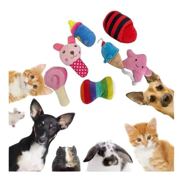 키밍 강아지 장난감 7종세트 봉제 인형 반려견 삑삑이