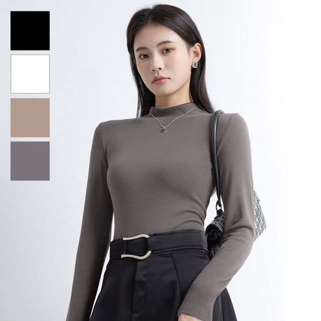 여성 반목 티셔츠 가을 이너티 봄옷 소프트 모달 상의