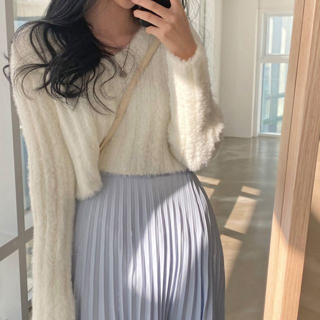 보들 풀오버 세미 크롭 니트 3컬러 OSM-1006216