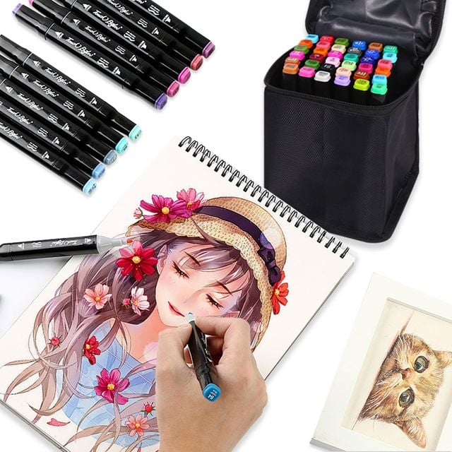 24색 마카펜 디자인 마카세트 미술 드로잉펜