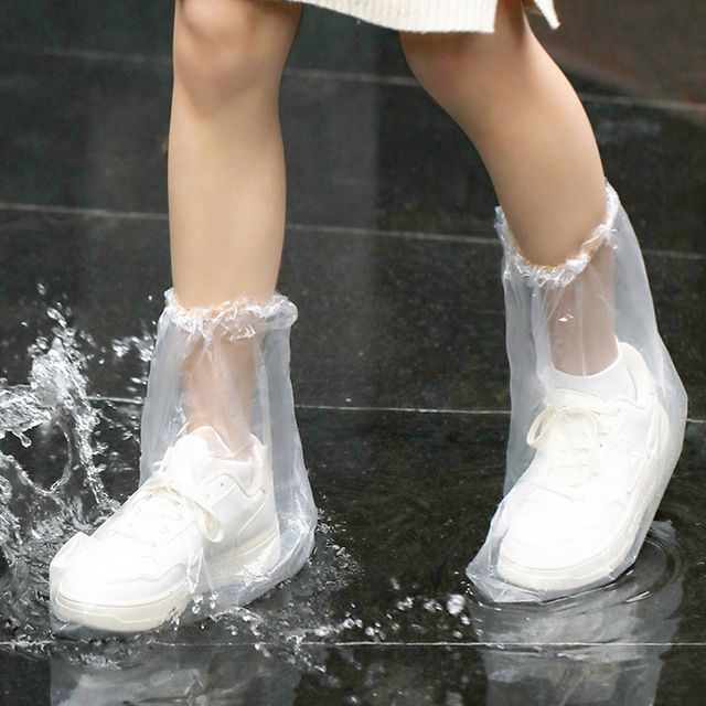 장만 일회용 비닐 신발커버 방수덮개 5쌍 비닐장화 어린이용 성인용 택일