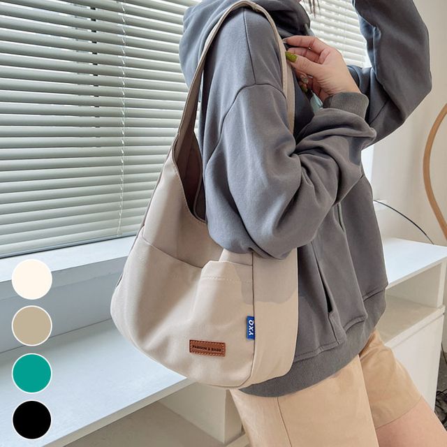 둥근쉐입 캔버스 숄더백 ELG-082