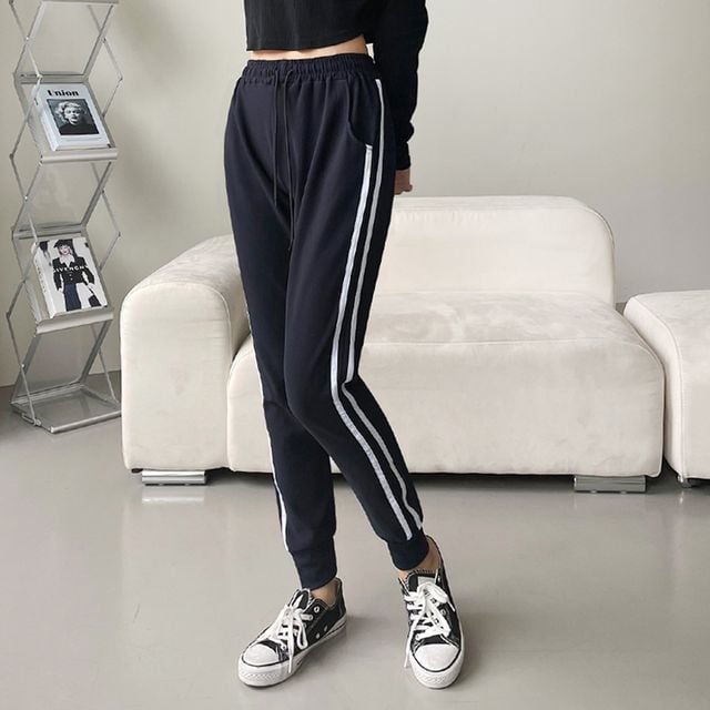 여성 애츠 두줄 라인 밴딩 조거 팬츠 JB-1007294