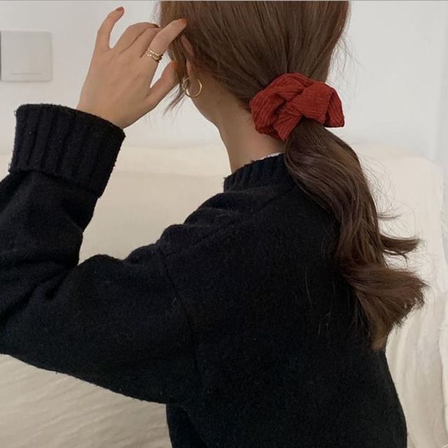 단색 곱창 머리끈 헤어밴드 여성 헤어액세서리