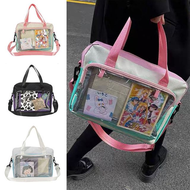 데코 투명 이타백 크로스백 숄더백 가방 데코백스퀘어