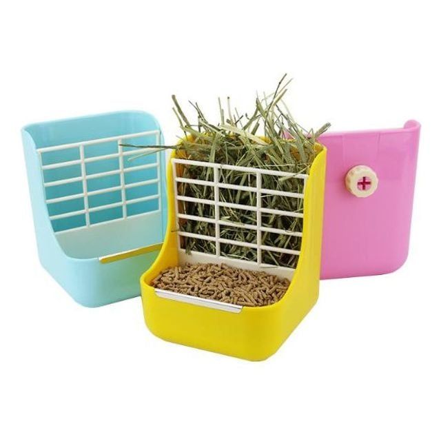 토끼 전용 건초 급식기 사료 그릇 간식 밥그릇