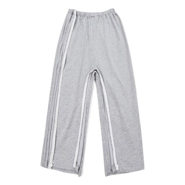 노인 환자용 편안한 검진복 상의 바지 트임 디자인 지퍼 버클