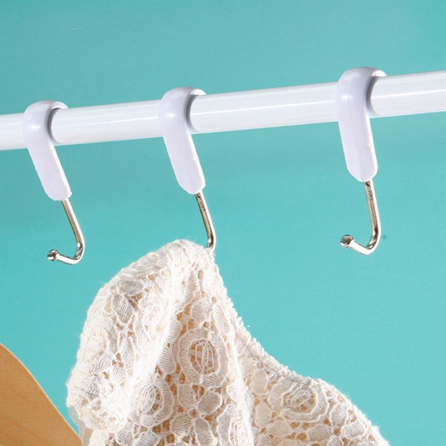 스텐 회전 주방 욕실 압축봉 소품 걸이 후크 S고리 7P