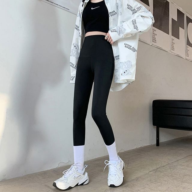 하이웨스트 바이커 쇼츠 레깅스 운동 스포츠 요가 9부