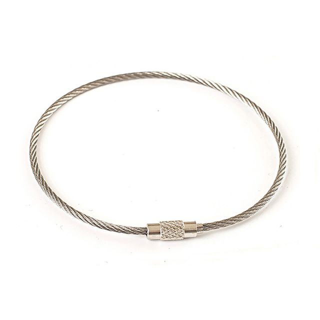 와이어 카라비너 20cm 10P 캠핑 키링 수납 고리 잠금