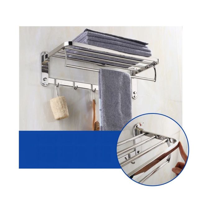접이식 2단 욕실 수건 선반 타올걸이 다용도 수납정리대