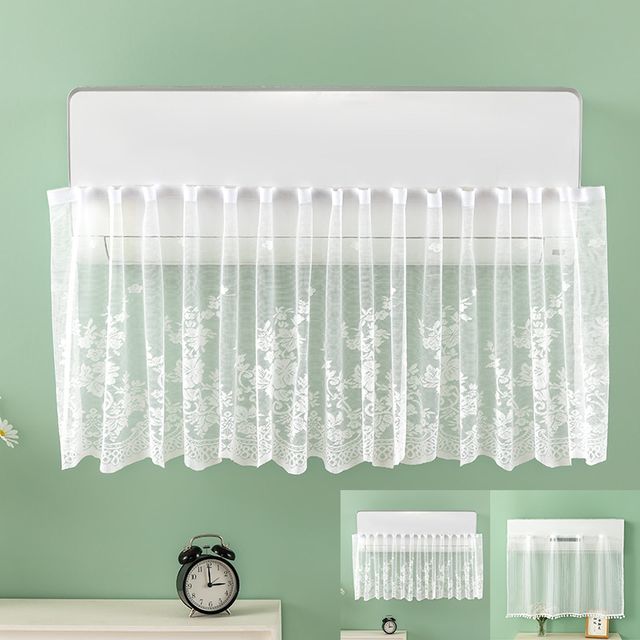레이스 에어컨 벽걸이 바람막이 가리개 인테리어 덮개