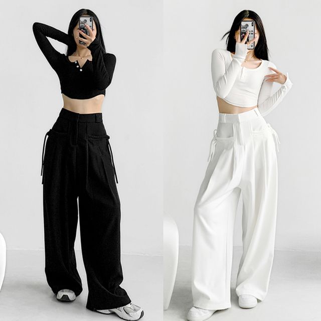 토리와 리본 포켓 와이드바지 SD-250419