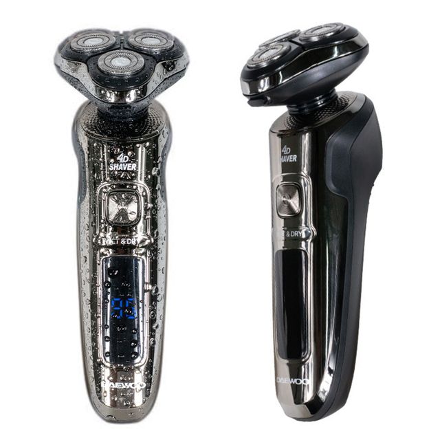대우8605 방수6등급 휴대용 충전식 전기면도기 습식 트리머 회전식 4D