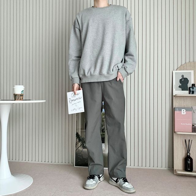 오드 남자 기모 크런치 와이드 팬츠 SD-241127M