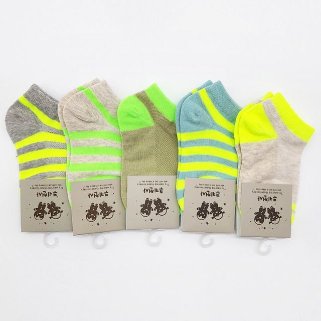 아동양말 네온남아 5켤레묶음 ELY-3016