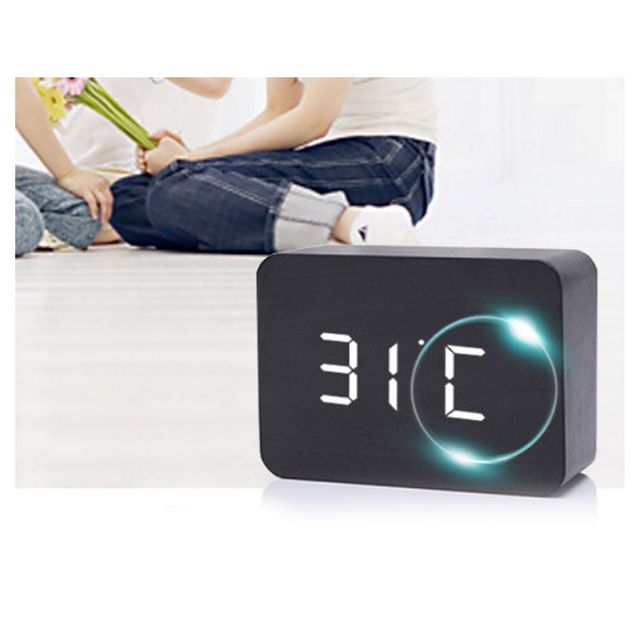 우드 LED 탁상시계 엔틱 알람 인테리어 시계