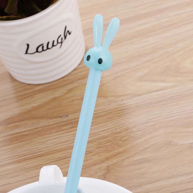 깜찍 토끼 볼펜(0.5mm)(스카이) 토끼 중성볼펜(제작 로고 인쇄 홍보 기념품 판촉물)