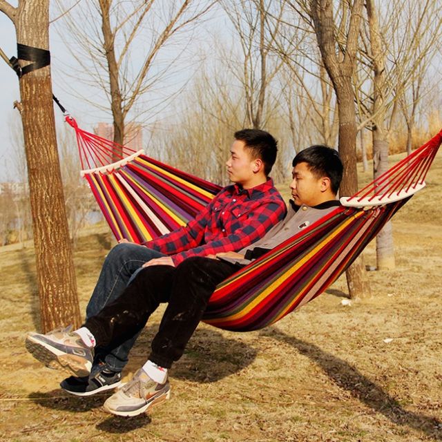 2인용 해먹 고급형 캠핑 야외 그물 침대