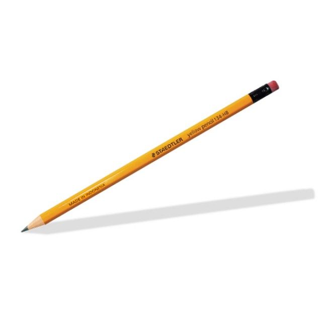 스테들러 옐로우 지우개 연필 134HB 2B 12입(제작 로고 인쇄 홍보 기념품 판촉물)