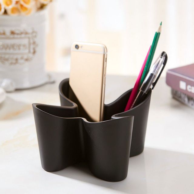 리모컨 정리함 4칸 수납 펜꽂이 소품 홀더