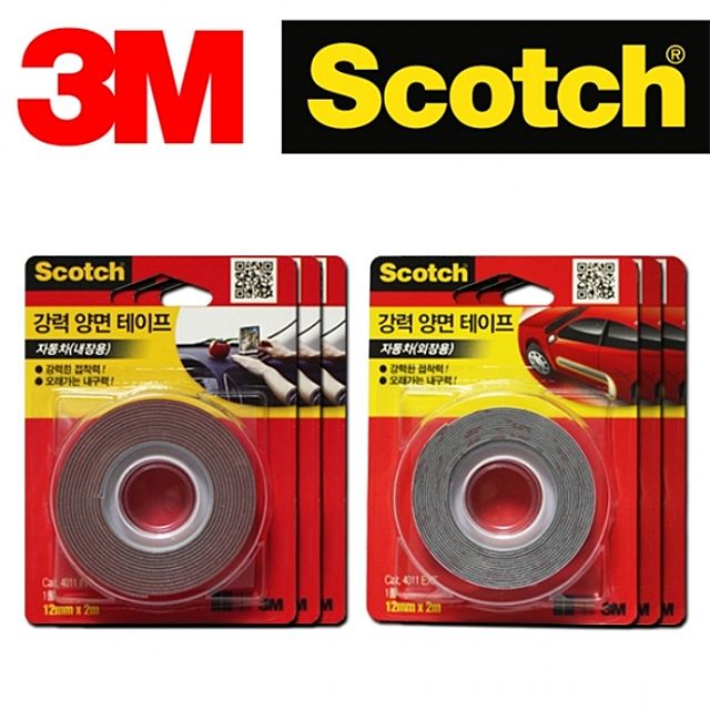 3M 차량내외장용 강력 양면테이프 3롤