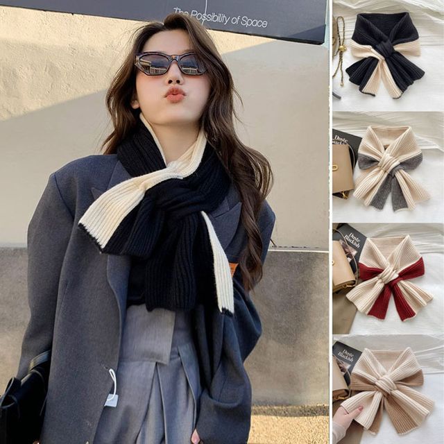 크로스 니트 목도리 ELS-007