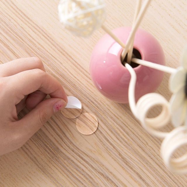 키밍 투명 양면 아크릴 테이프 원형 스티커 강력 접착력