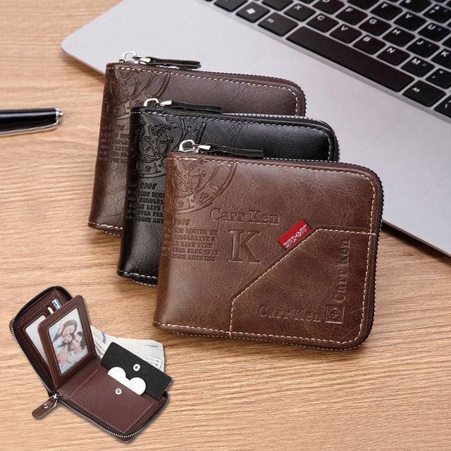 남성 빈티지 레터링 반지갑 EL-1003643