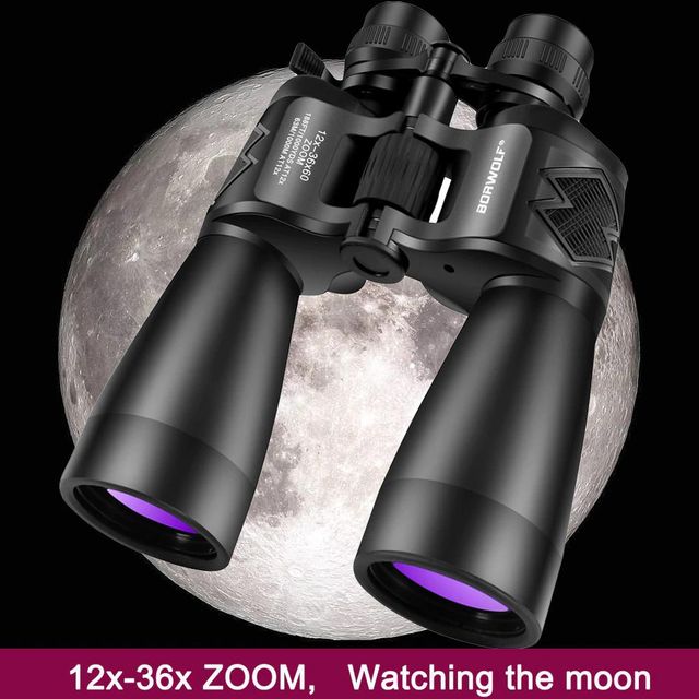 [해외] Borwolf-12-36x60 고배율 HD 전문 줌 쌍안경 12-36 배