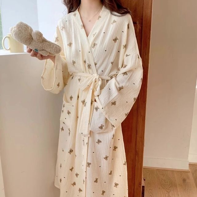 여성 홈웨어 가운 파자마 OSM-1005882