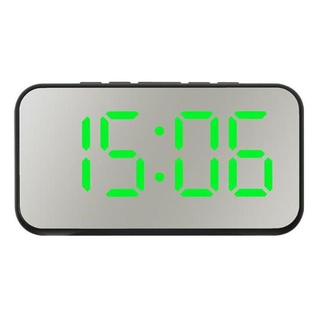 무소음 LED 탁상시계 심플 디자인 알람 온도 표시