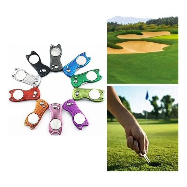 키밍 휴대용 접이식 골프 잔디 보수기 필드 필수용품